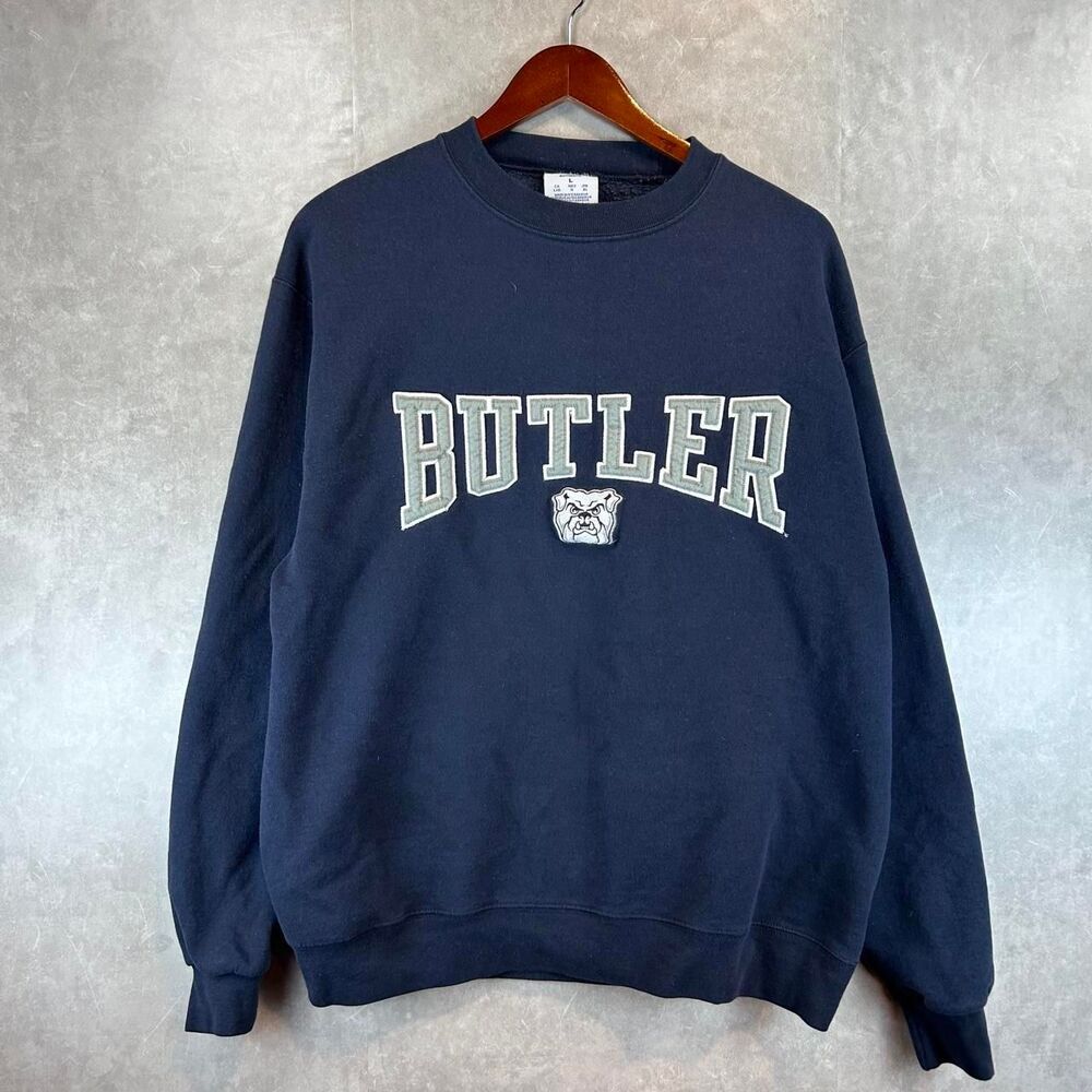 Champion Men's Navy and Blue Sweatshirt